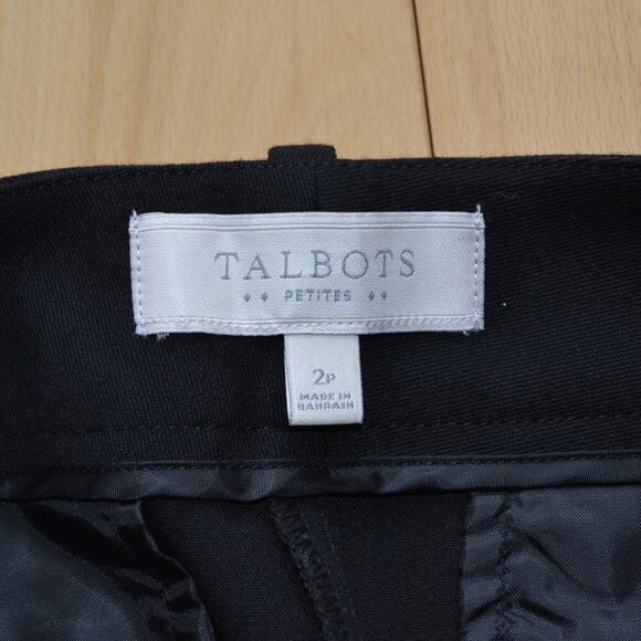 Talbots Black Straight Leg Pants Size 2P - Picture 3 of 4